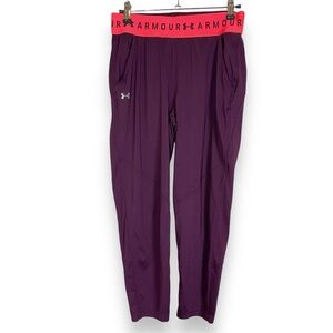 Under‎ Armour Leggings Capri Running Pockets Purple Women Sz XS Athletic Workout